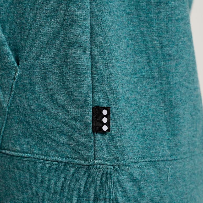 Saucony Women Rested Hoodie North Atlantic Heather Graphic 0066X798