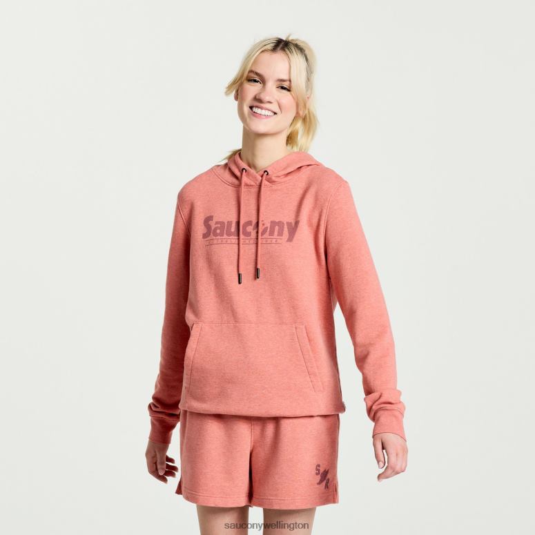 Saucony Women Rested Hoodie Soot Heather Graphic 0066X793