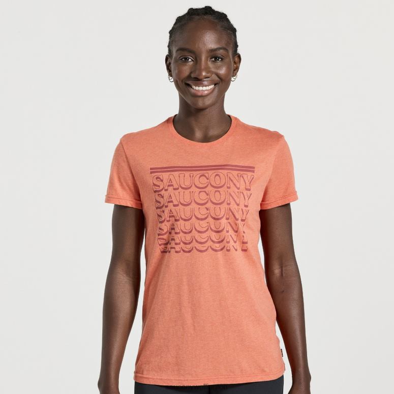 Saucony Women Rested T-Shirt Ember Heather 0066X786