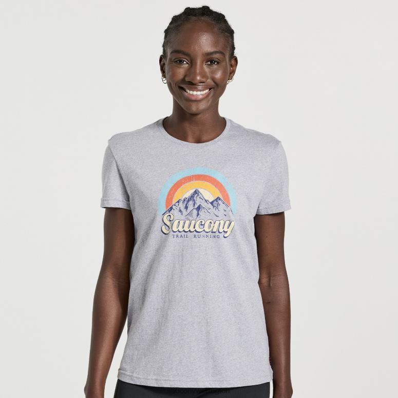 Saucony Women Rested T-Shirt Light Grey Heather 0066X787