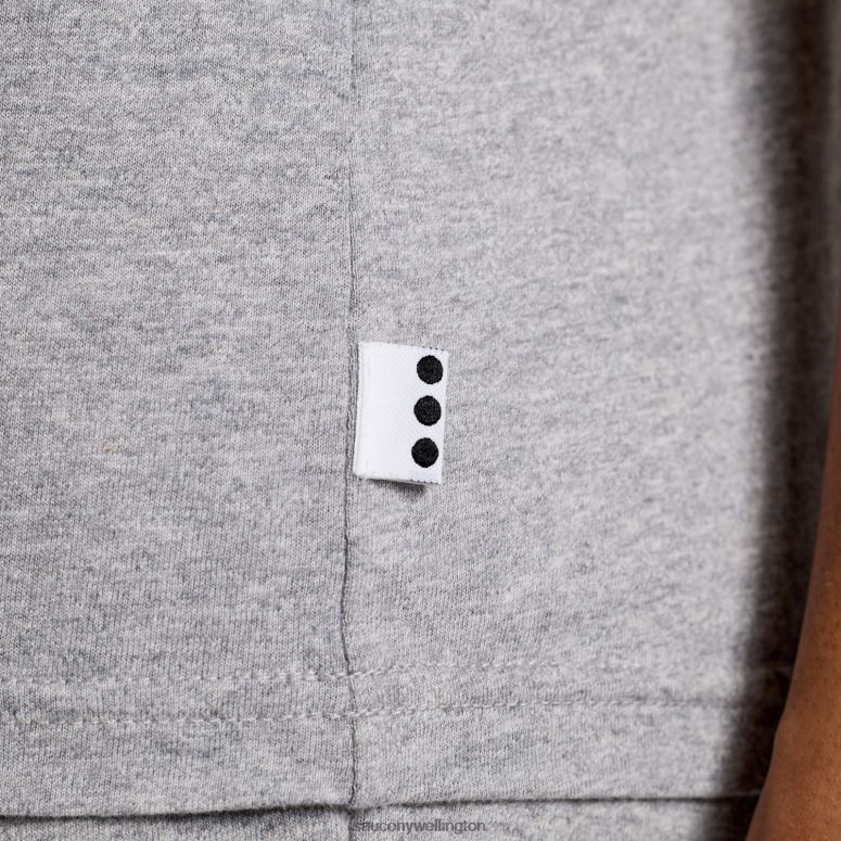 Saucony Women Rested T-Shirt Light Grey Heather Graphic 0066X788