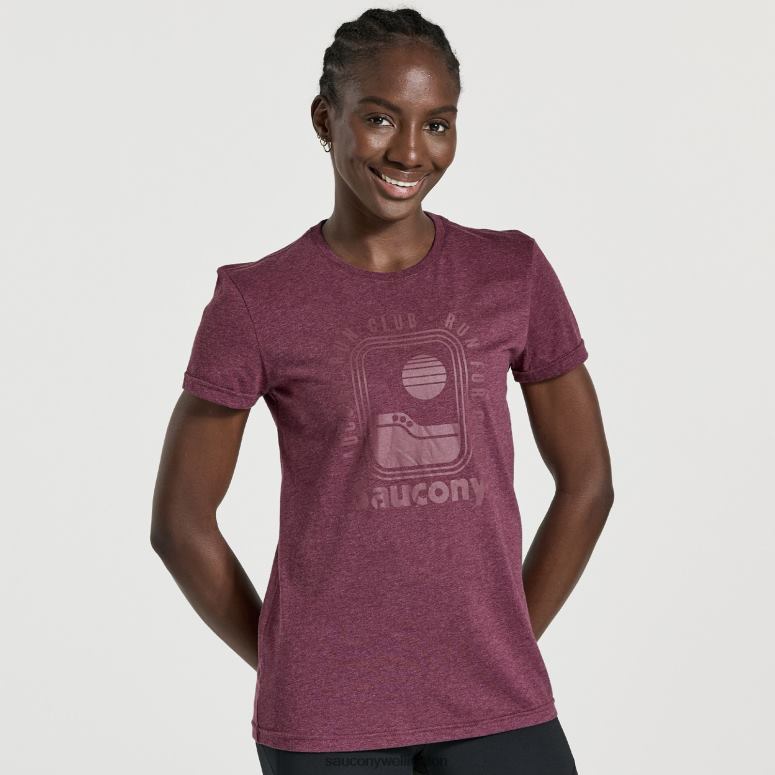 Saucony Women Rested T-Shirt Stone Heather 0066X790