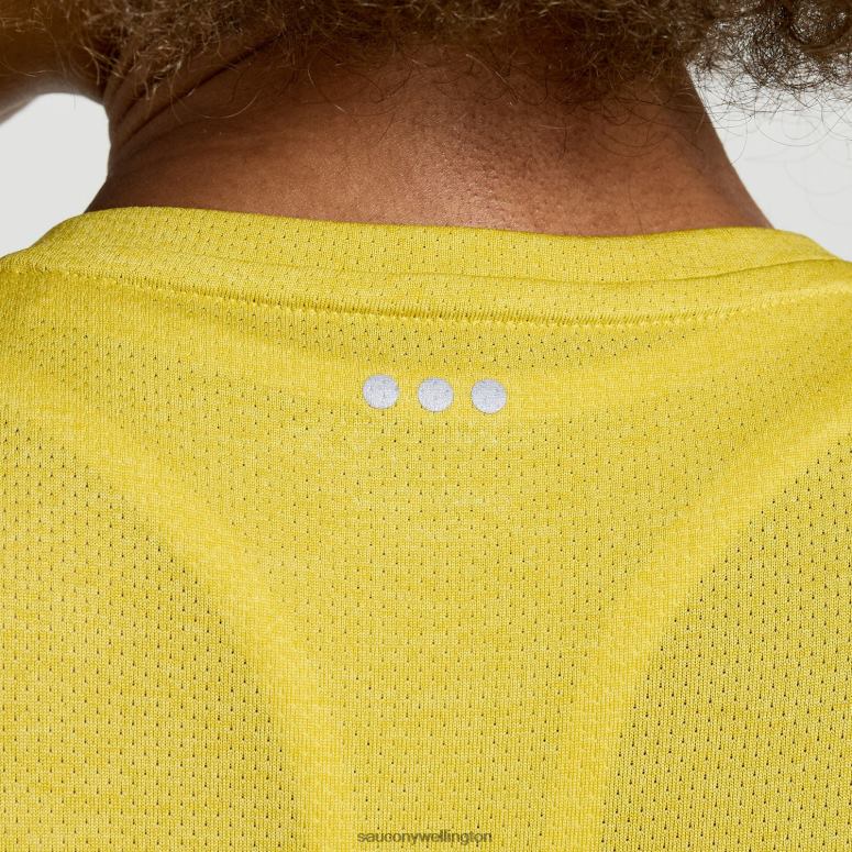 Saucony Women Stopwatch Graphic Short Sleeve Arroyo Heather Graphic 0066X737