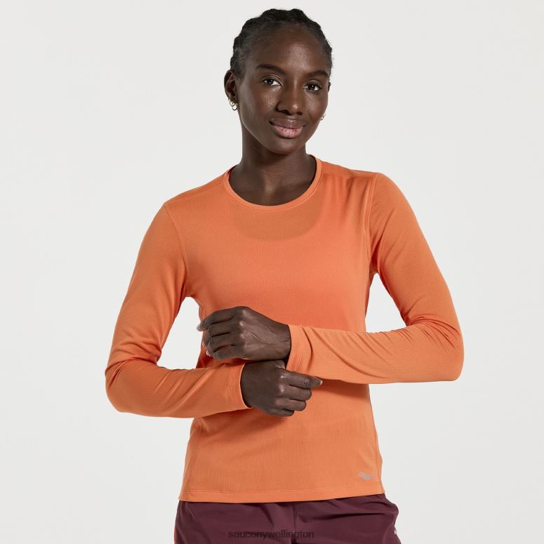 Saucony Women Stopwatch Long Sleeve Ember 0066X743