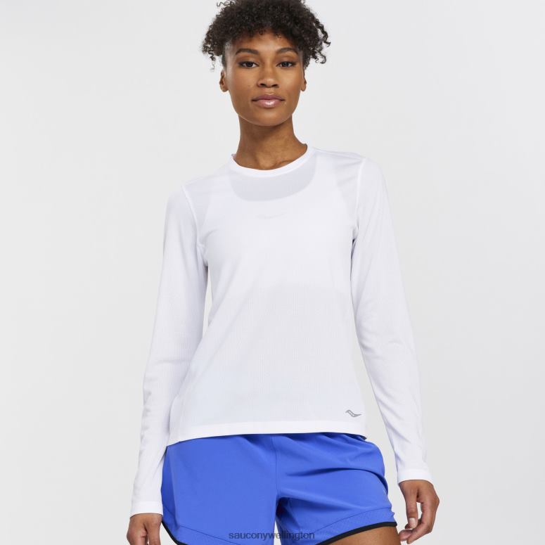 Saucony Women Stopwatch Long Sleeve White 0066X748
