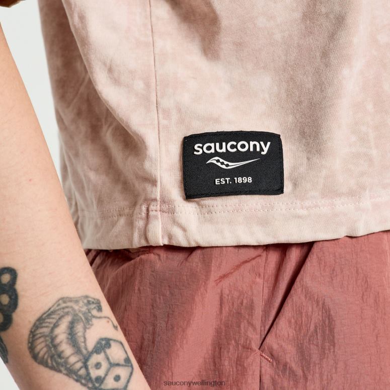 Saucony Women Unwind Crop Short Sleeve Sepia Rose 0066X765