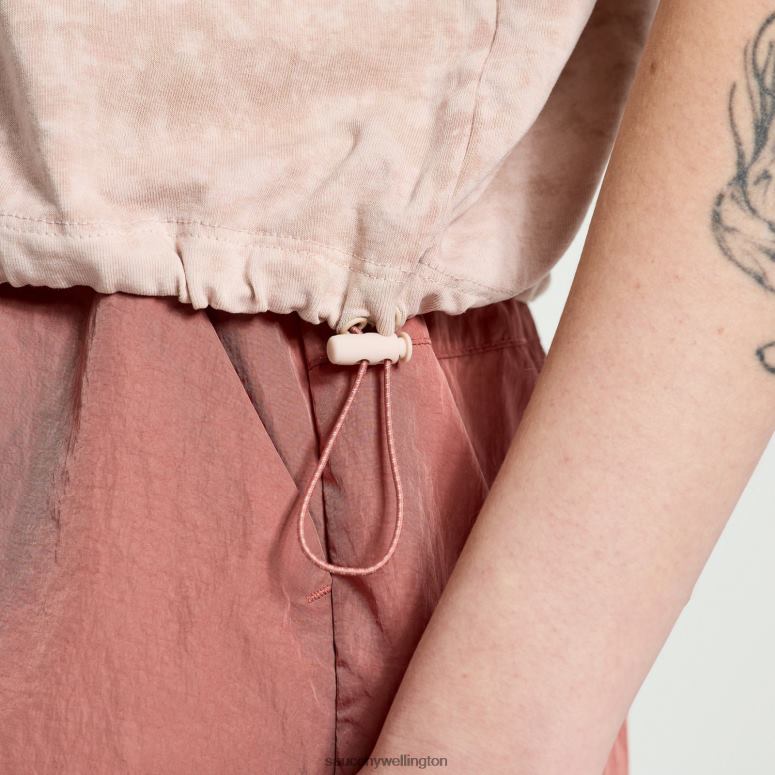 Saucony Women Unwind Crop Short Sleeve Sepia Rose 0066X765