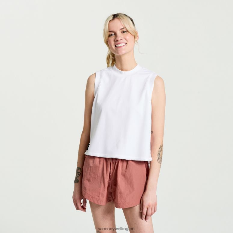 Saucony Women Unwind Sleeveless White 0066X753