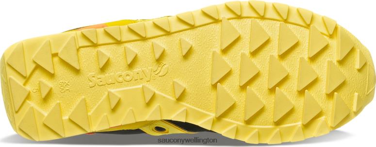 Saucony Women Shadow Original Soft and Shiny Black/Yellow 0066X705