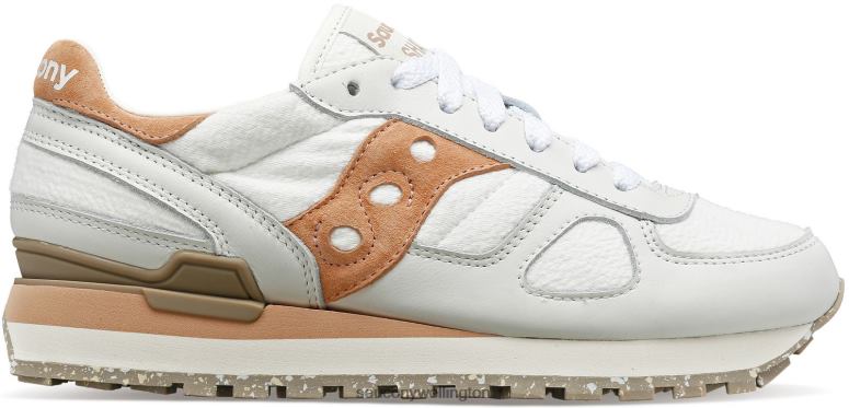 Saucony Women Shadow Original White/Tan 0066X684