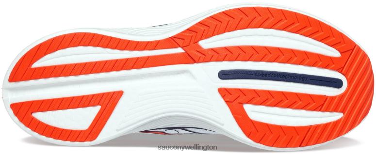 Saucony Women Boston Endorphin Speed 3 White/Navy 0066X597