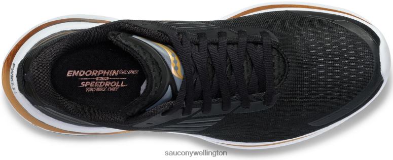 Saucony Women Endorphin Shift 3 Wide Black/Goldstruck 0066X642