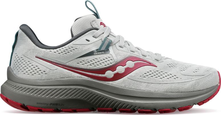 Saucony Women Omni 21 Concrete/Berry 0066X579