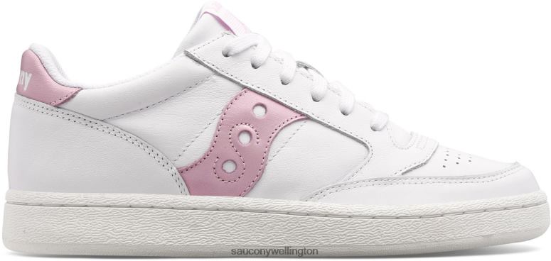 Saucony Women Jazz Court Metallic White/Pink 0066X663